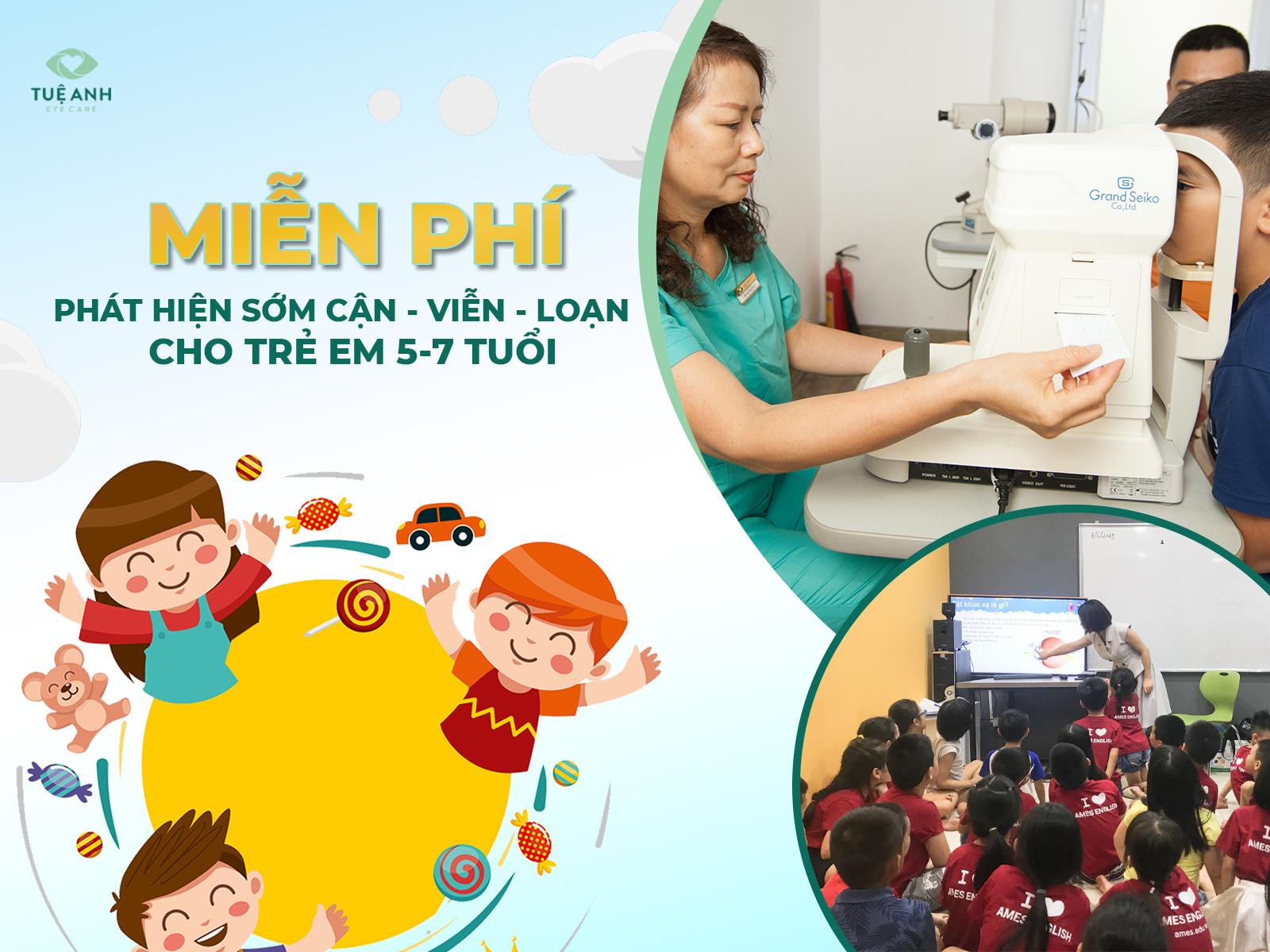 MIỄN PHÍ KHÁM PHÁT HIỆN SỚM TẬT KHÚC XẠ VÀ NHƯỢC THỊ