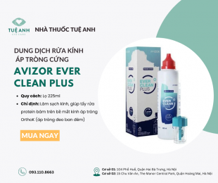 DUNG DỊCH RỬA KÍNH ÁP TRÒNG CỨNG AVIZOR EVER CLEAN PLUS 225ML