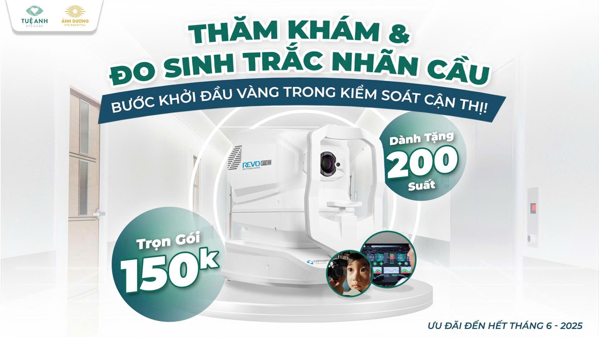 Khám & Đo Sinh Trắc Nhãn Cầu – Bước Khởi Đầu Quan Trọng Trong Kiểm Soát Cận Thị
