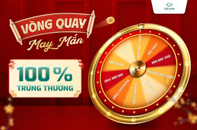 Rinh lộc đầu năm cùng chương trình ưu đãi “Vòng quay may mắn” khi kiểm soát cận thị cho trẻ tại Phòng khám Mắt Tuệ Anh
