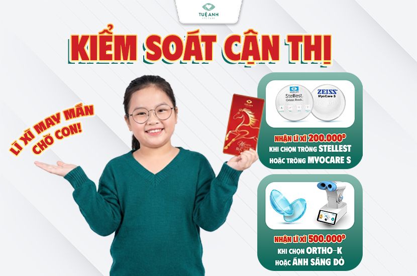 Kiểm soát cận thị cho trẻ ngay sau Tết: Nhận lì xì may mắn - mắt sáng tinh anh 