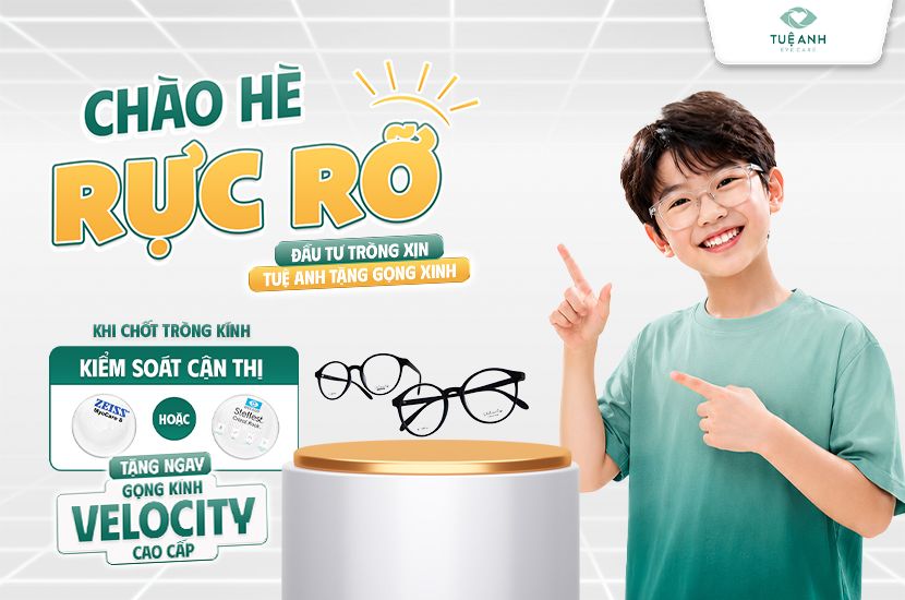 Ưu đãi chào hè: Mua tròng kiểm soát cận thị tặng ngay gọng kính Velocity cao cấp