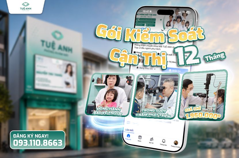 Ưu đãi chào đón năm học mới: Gói kiểm soát cận thị 12 tháng chỉ 1.950.000Đ