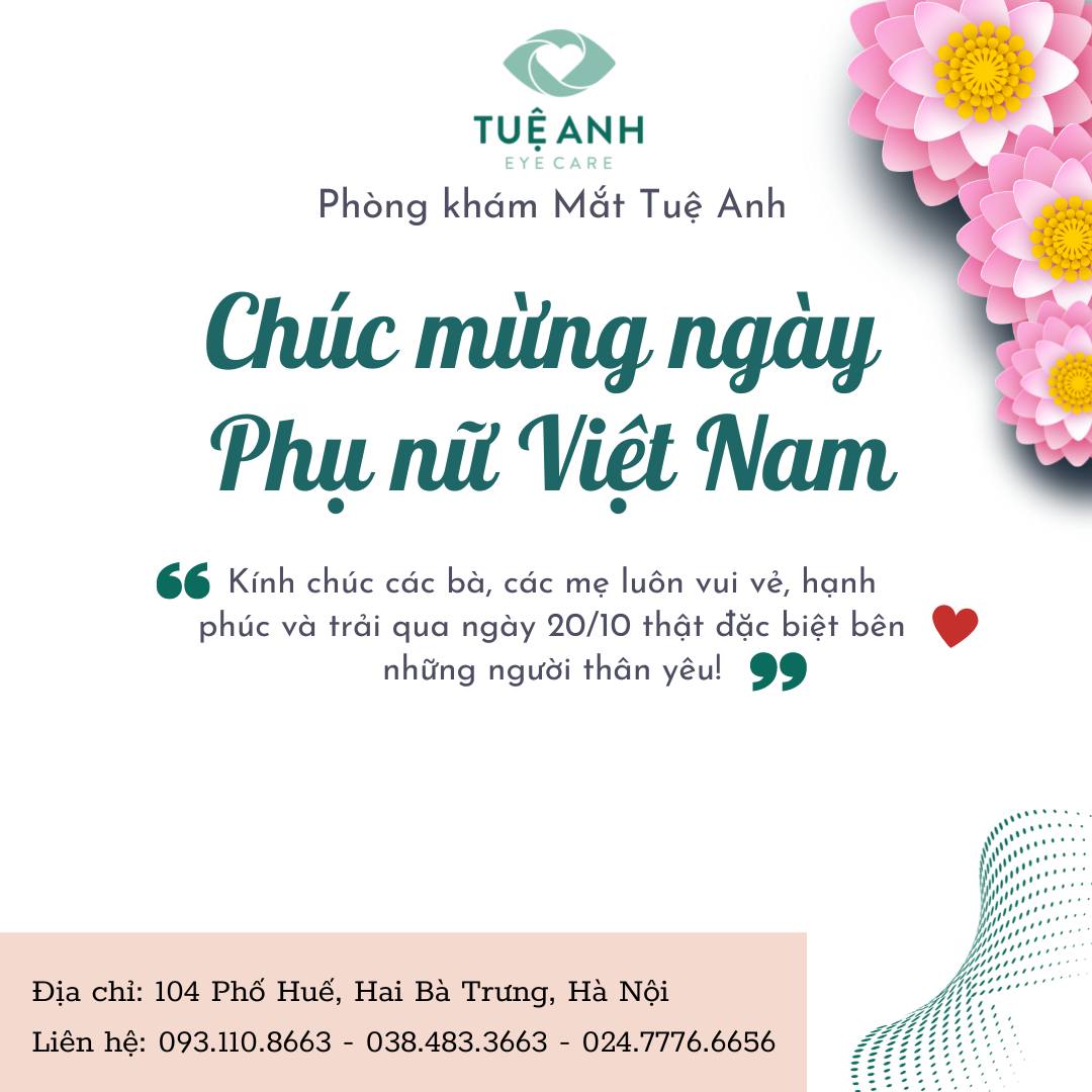 Thiệp chúc mừng ngày đặc biệt Tuệ Anh Eye Care gửi đến những người phụ nữ thân yêu